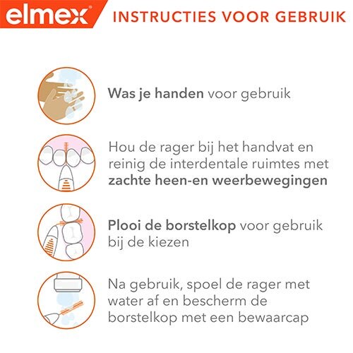 elmex® Interdentale borstels Rood, Maat 2, 0,9mm