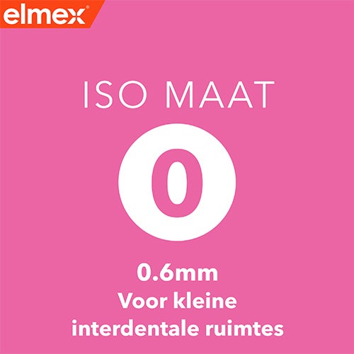 elmex® Interdentale borstels Roze, Maat 0, 0,6mm