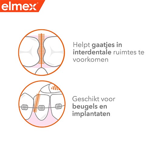 elmex® Interdentale borstels Rood, Maat 2, 0,9mm