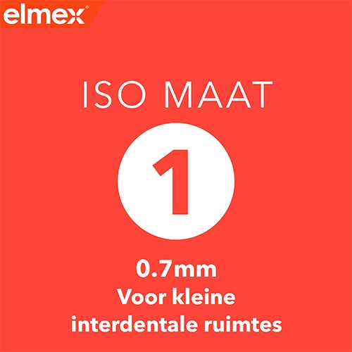  elmex® Interdentale borstels Oranje, Maat 1, 0,7mm