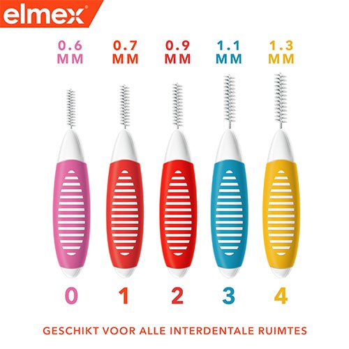 elmex® Interdentale borstels Rood, Maat 2, 0,9mm