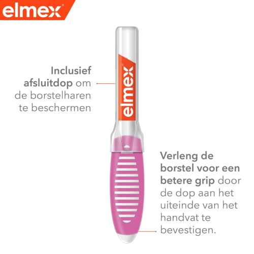 elmex® Interdentale borstels Roze, Maat 0, 0,6mm