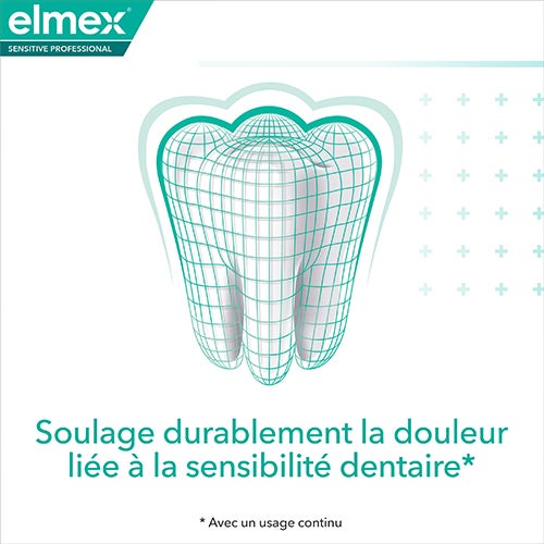 Soulage durablement la douleur liée à la sensibilité dentaire* * Avec un usage continu