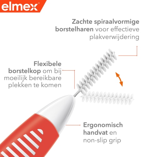  elmex® Interdentale borstels Oranje, Maat 1, 0,7mm